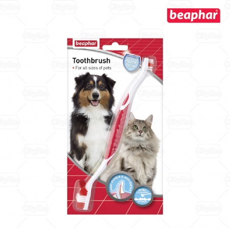 BEAPHAR TOOTHBRUSH - BÀN CHẢI ĐÁNH RĂNG HAI ĐẦU